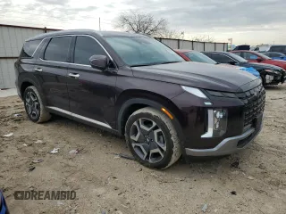 2024 Hyundai Palisade Limited z VIN KM8R54GE9RU738186, wystawiony jako Copart lot #45178775 z przebiegiem 8 593 mil mil oraz Szkoda całkowita • Salvage title. Historia ofert i sprzedaży dostępna na DreamBid. Obrazek 4.