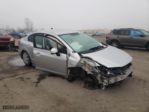 2013 Honda Civic Sdn LX with VIN 19XFB2F51DE265946, listed as a Copart auction lot 84639884 with 0 mi miles and Salvage Title. Bid and sale history available at carsss.com. Image 4.