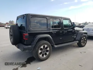 2022 Jeep Wrangler Unlimited Sahara with VIN 1C4HJXEG3NW248021, listed as a Copart auction lot 47555775 with 31,479 mi miles and Salvage Title. Bid and sale history available at DreamBid. Image 3.