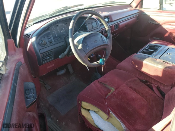 1996 Ford F-250 HD with VIN 1FTHF26F7TEA85788, listed as a Copart auction lot 77768114 with 383,611 mi miles and Salvage Title. Bid and sale history available at carsss.com. Image 8.