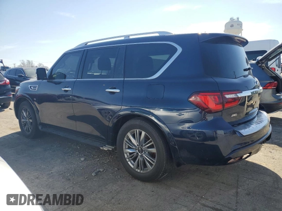 2020 Infiniti QX80 Luxe z VIN JN8AZ2NE2L9255411, wystawiony jako Copart lot #49269175 z przebiegiem 133 544 mil mil oraz Czysty tytuł • Clean title. Historia ofert i sprzedaży dostępna na DreamBid. Obrazek 2.