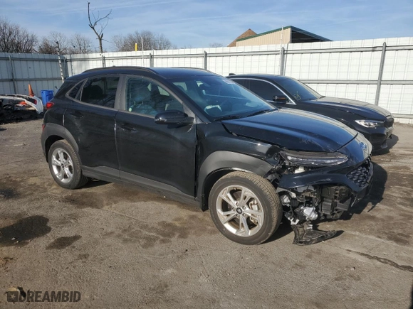 2023 Hyundai Kona SEL with VIN KM8K6CAB1PU965389, listed as a Copart auction lot 86592364 with 10,955 mi miles and Salvage Title. Bid and sale history available at carsss.com. Image 4.