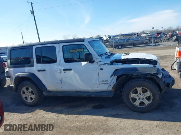 2020 Jeep Wrangler Unlimited Sport S with VIN 1C4HJXDN6LW161341, listed as a IAAI auction lot 41217843 with 74,196 mi miles and . Bid and sale history available at DreamBid. Image 13.