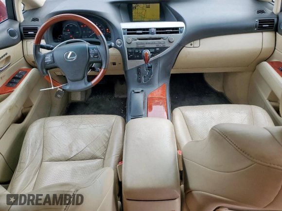 2010 Lexus RX 450h with VIN JTJZB1BA8A2000148, listed as a Copart auction lot 50135795 with 181,223 mi miles and Salvage title. Bid and sale history available at DreamBid. Image 8.