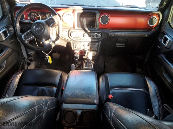 2019 Jeep Wrangler Unlimited Rubicon with VIN 1C4HJXFG0KW605813, listed as a Copart auction lot 41779355 with 77,764 mi miles and Salvage Title. Bid and sale history available at carsss.com. Image 8.