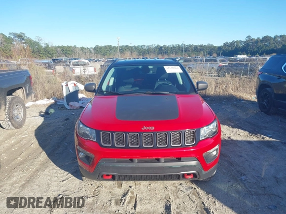 2020 Jeep Compass Trailhawk with VIN 3C4NJDDB6LT220868, listed as a IAAI auction lot 41600066 with 51,151 mi miles and . Bid and sale history available at carsss.com. Image 13.