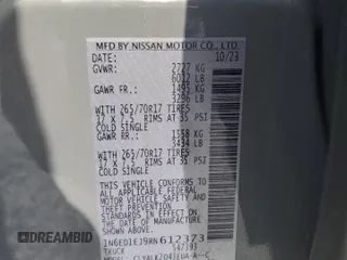 2024 Nissan Frontier SV z VIN 1N6ED1EJ9RN612373, wystawiony jako Copart lot #56167395 z przebiegiem 29 620 mil mil oraz Szkoda całkowita • Salvage title. Historia ofert i sprzedaży dostępna na DreamBid. Obrazek 13.
