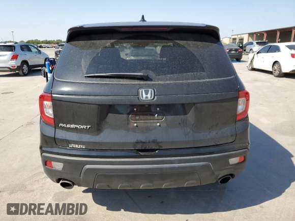 2019 Honda Passport EX-L with VIN 5FNYF7H55KB007265, listed as a Copart auction lot 75749484 with 53,408 mi miles and Salvage Title. Bid and sale history available at carsss.com. Image 6.