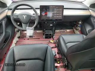 2023 Tesla Model 3 with VIN 5YJ3E1EA5PF567113, listed as a Copart auction lot 53376365 with 45,247 mi miles and Salvage title. Bid and sale history available at DreamBid. Image 8.