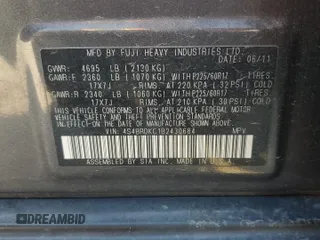 2011 Subaru Outback Limited Power Moon z VIN 4S4BRDKC1B2430684, wystawiony jako Copart lot #53493365 z przebiegiem 159 249 mil mil oraz Szkoda całkowita • Salvage title. Historia ofert i sprzedaży dostępna na DreamBid. Obrazek 15.