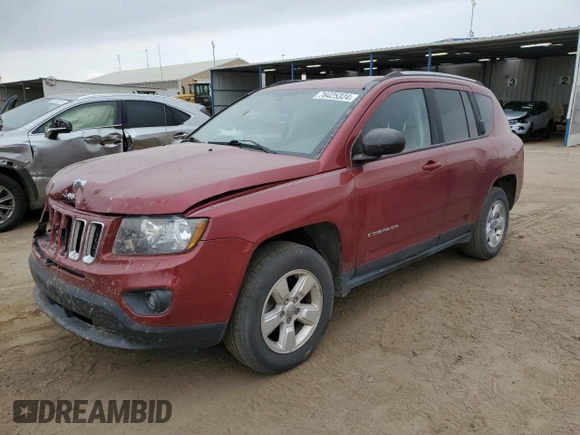 2016 Jeep Compass Sport with VIN 1C4NJCBB5GD548761, listed as a Copart auction lot 76425324 with 101,313 mi miles and Salvage title. Bid and sale history available at DreamBid. Image 1.