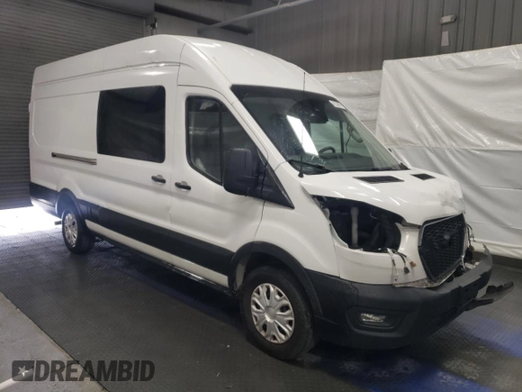 2021 Ford Transit Cargo with VIN 1FTBW3X83MKA02596, listed as a Copart auction lot 53997555 with 114,485 mi miles and Clean Title. Bid and sale history available at carsss.com. Image 4.