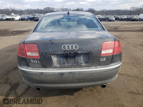 2006 Audi A8 4.2L with VIN WAUML44E86N006594, listed as a Copart auction lot 43246445 with Not provided miles and Salvage title. Bid and sale history available at DreamBid. Image 6.