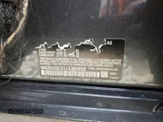 2020 BMW 3 Series M340i xDrive with VIN WBA5U9C01LA380858, listed as a Copart auction lot 45355165 with Not Provided miles and Salvage Title. Bid and sale history available at DreamBid. Image 12.