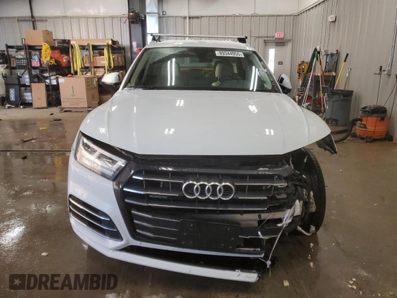2020 Audi Q5 Premium Plus with VIN WA1E2AFY2L2080987, listed as a Copart auction lot 89344955 with 55,463 mi miles and Salvage title. Bid and sale history available at DreamBid. Image 5.