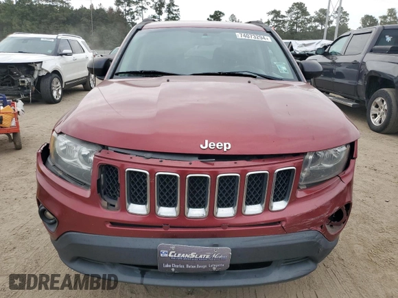 2017 Jeep Compass Sport with VIN 1C4NJCBB9HD131760, listed as a Copart auction lot 74073294 with 160,398 mi miles and Salvage Title. Bid and sale history available at carsss.com. Image 5.