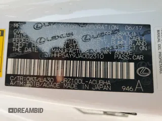 2018 Lexus LC 500h z VIN JTHHP5AY9JA002310, wystawiony jako Copart lot #82800584 z przebiegiem 41 062 mil mil oraz Szkoda całkowita • Salvage title. Historia ofert i sprzedaży dostępna na DreamBid. Obrazek 12.