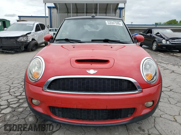2010 MINI Convertible S with VIN WMWMS3C50ATY08821, listed as a Copart auction lot 53547595 with 54,438 mi miles and Salvage title. Bid and sale history available at DreamBid. Image 5.