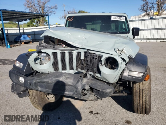 2023 Jeep Wrangler Sport S with VIN 1C4HJXDG5PW623797, listed as a Copart auction lot 50258875 with 16,518 mi miles and Salvage Title. Bid and sale history available at DreamBid. Image 5.