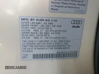 2007 Audi Q7 with VIN WA1AV74L47D031882, listed as a Copart auction lot 39366983 with 138,929 mi miles and Non repairable. Bid and sale history available at DreamBid. Image 13.