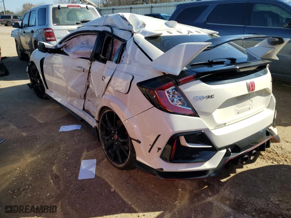 2021 Honda Civic Type R Touring with VIN SHHFK8G75MU201680, listed as a Copart auction lot 85760114 with 0 mi miles and Salvage Title. Bid and sale history available at carsss.com. Image 2.