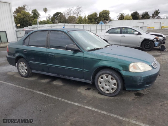 1999 Honda Civic VP with VIN 2HGEJ6610XH579794, listed as a Copart auction lot 47687515 with 229,343 mi miles and Salvage Title. Bid and sale history available at carsss.com. Image 4.