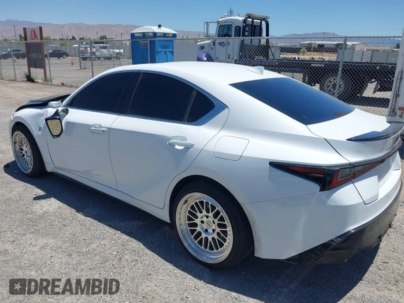 2023 Lexus IS 350 F Sport with VIN JTHGZ1B26P5071160, listed as a IAAI auction lot 42513194 with 43,539 mi miles and . Bid and sale history available at DreamBid. Image 3.