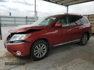 2015 Nissan Pathfinder SV with VIN 5N1AR2MN9FC600501, listed as a Copart auction lot 48445715 with 51,415 mi miles and Salvage Title. Bid and sale history available at carsss.com. Image 1.