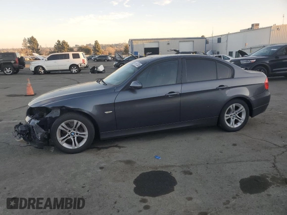 2008 BMW 3 Series 328i with VIN WBAVA375X8NL49605, listed as a Copart auction lot 41997085 with 164,105 mi miles and Salvage Title. Bid and sale history available at DreamBid. Image 1.