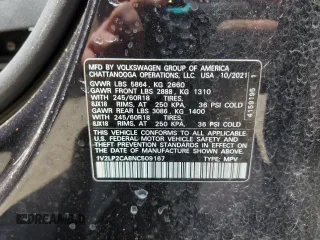 2022 Volkswagen Atlas SE z VIN 1V2LP2CA8NC509167, wystawiony jako Copart lot #56195895 z przebiegiem 31 166 mil mil oraz Szkoda całkowita • Salvage title. Historia ofert i sprzedaży dostępna na DreamBid. Obrazek 13.