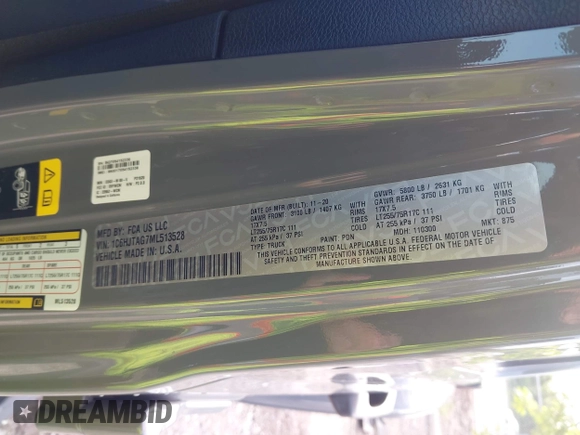 2021 Jeep Gladiator Willys с VIN 1C6HJTAG7ML513528, выставлен на аукционе IAAI как лот 42438235 с пробегом 83 334 миль миль и . История ставок и продаж доступна на DreamBid. Изображение 9.