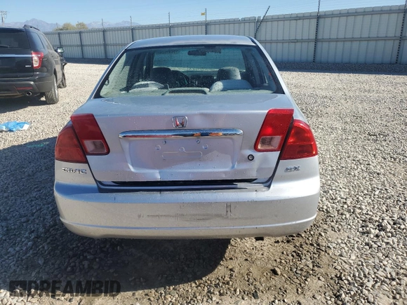 2001 Honda Civic EX with VIN 1HGES25701L024687, listed as a Copart auction lot 72632924 with 201,810 mi miles and Salvage Title. Bid and sale history available at carsss.com. Image 6.