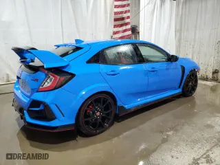 2021 Honda Civic Type R Touring with VIN SHHFK8G7XMU204090, listed as a Copart auction lot 76733864 with 26,292 mi miles and Salvage Title. Bid and sale history available at carsss.com. Image 3.