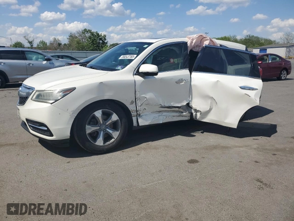 2014 Acura MDX z VIN 5FRYD4H23EB004801, wystawiony jako Copart lot #56043765 z przebiegiem Nie podano mil oraz Szkoda całkowita • Salvage title. Historia ofert i sprzedaży dostępna na DreamBid. Obrazek 1.