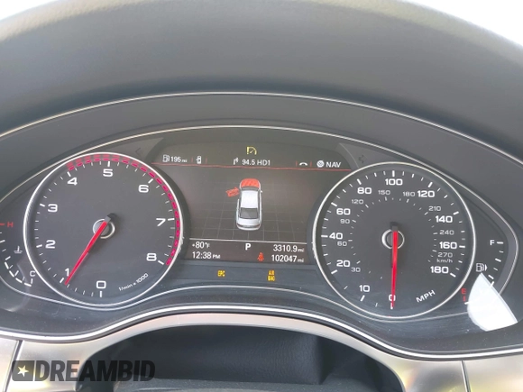 2012 Audi A6 Premium Plus with VIN WAUGGAFC6CN079518, listed as a IAAI auction lot 42143562 with 102,047 mi miles and . Bid and sale history available at DreamBid. Image 7.