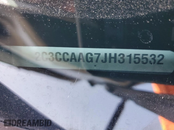 2018 Chrysler 300 Touring z VIN 2C3CCAAG7JH315532, wystawiony jako Copart lot #53404095 z przebiegiem 124 754 mil mil oraz Szkoda całkowita • Salvage title. Historia ofert i sprzedaży dostępna na DreamBid. Obrazek 12.