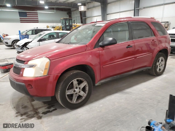 2005 Chevrolet Equinox LT with VIN 2CNDL73F956077591, listed as a Copart auction lot 89390395 with 137,256 mi miles and Salvage Title. Bid and sale history available at carsss.com. Image 1.