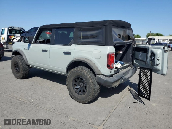 2021 Ford Bronco with VIN 1FMDE5BH0MLA73646, listed as a Copart auction lot 52764735 with 60,607 mi miles and Salvage title. Bid and sale history available at DreamBid. Image 2.