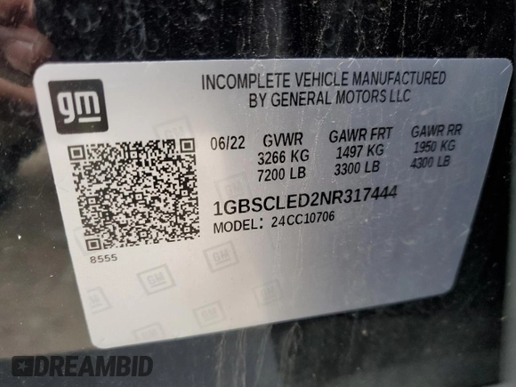 2022 Chevrolet Tahoe with VIN 1GBSCLED2NR317444, listed as a Copart auction lot 43927155 with 25,409 mi miles and Salvage title. Bid and sale history available at DreamBid. Image 14.