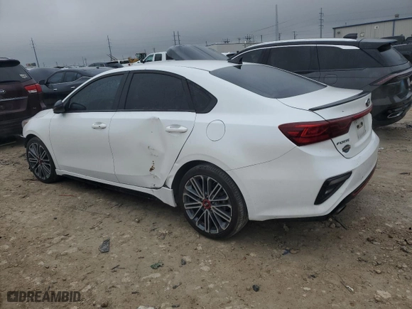 2021 Kia Forte GT with VIN 3KPF44AC0ME417789, listed as a Copart auction lot 44743605 with 23,186 mi miles and Salvage Title. Bid and sale history available at carsss.com. Image 2.