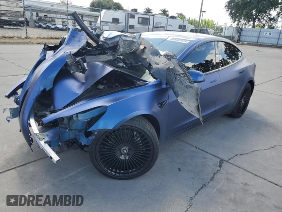 2023 Tesla Model 3 with VIN 5YJ3E1EA8PF626090, listed as a Copart auction lot 56892915 with Not provided miles and Salvage title. Bid and sale history available at DreamBid. Image 1.