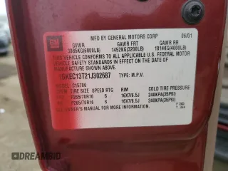 2001 GMC Yukon SLT z VIN 1GKEC13T21J302687, wystawiony jako Copart lot #80982344 z przebiegiem 139 565 mil mil oraz Szkoda całkowita • Salvage title. Historia ofert i sprzedaży dostępna na DreamBid. Obrazek 13.