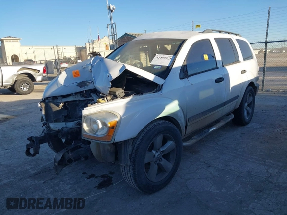 2005 Dodge Durango SXT with VIN 1D4HD38K25F604400, listed as a IAAI auction lot 41409928 with 158,363 mi miles and . Bid and sale history available at DreamBid. Image 2.