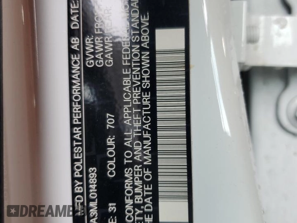 2021 Polestar 2 Launch Edition z VIN LPSED3KA3ML014893, wystawiony jako Copart lot #52174585 z przebiegiem 154 183 mil mil oraz Tytuł czysty. Historia ofert i sprzedaży dostępna na DreamBid. Obrazek 13.