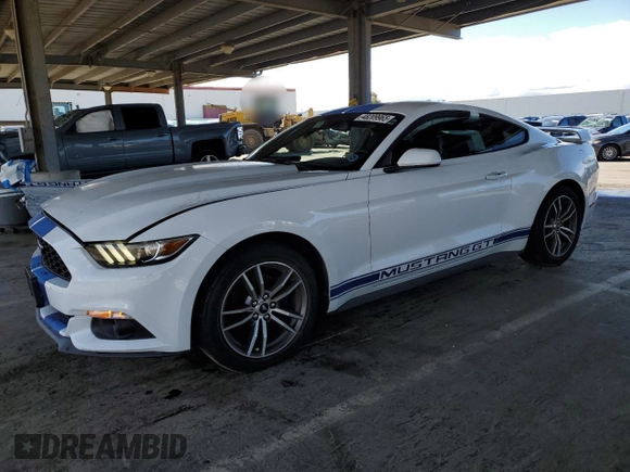 2016 Ford Mustang EcoBoost with VIN 1FA6P8TH9G5336805, listed as a Copart auction lot 48209965 with 87,895 mi miles and Salvage Title. Bid and sale history available at carsss.com. Image 1.