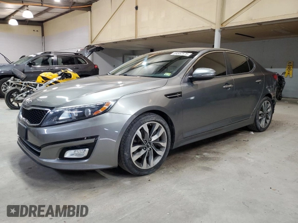 2015 Kia Optima SX with VIN 5XXGR4A73FG372561, listed as a Copart auction lot 59552575 with 144,546 mi miles and Salvage title. Bid and sale history available at DreamBid. Image 1.
