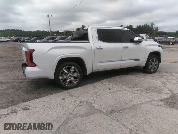 2024 Toyota Tundra Capstone Hybrid with VIN 5TFVC5DB3RX062793, listed as a IAAI auction lot 40829567 with 15,683 mi miles and . Bid and sale history available at DreamBid. Image 4.
