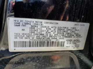 2003 Toyota RAV4 with VIN JTEGH20V630108234, listed as a Copart auction lot 46493925 with 256,565 mi miles and Salvage Title. Bid and sale history available at DreamBid. Image 13.