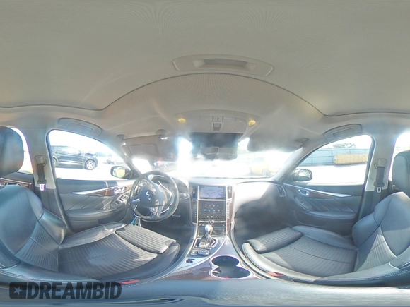 2015 Infiniti Q50 Premium with VIN JN1BV7AR8FM401557, listed as a Copart auction lot 54860485 with 71,214 mi miles and Salvage title. Bid and sale history available at DreamBid. Image 14.