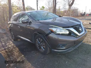 2015 Nissan Murano Platinum with VIN 5N1AZ2MG4FN228121, listed as a IAAI auction lot 41822037 with 150,859 mi miles and . Bid and sale history available at DreamBid. Image 1.